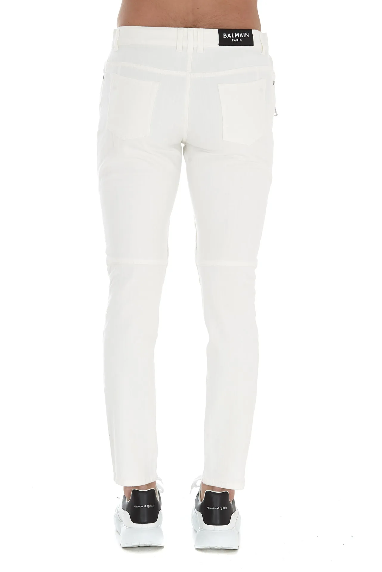Balmain Panelled Skinny-Fit Jeans