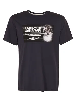 Barbour International Logo Printed Crewneck T-Shirt
