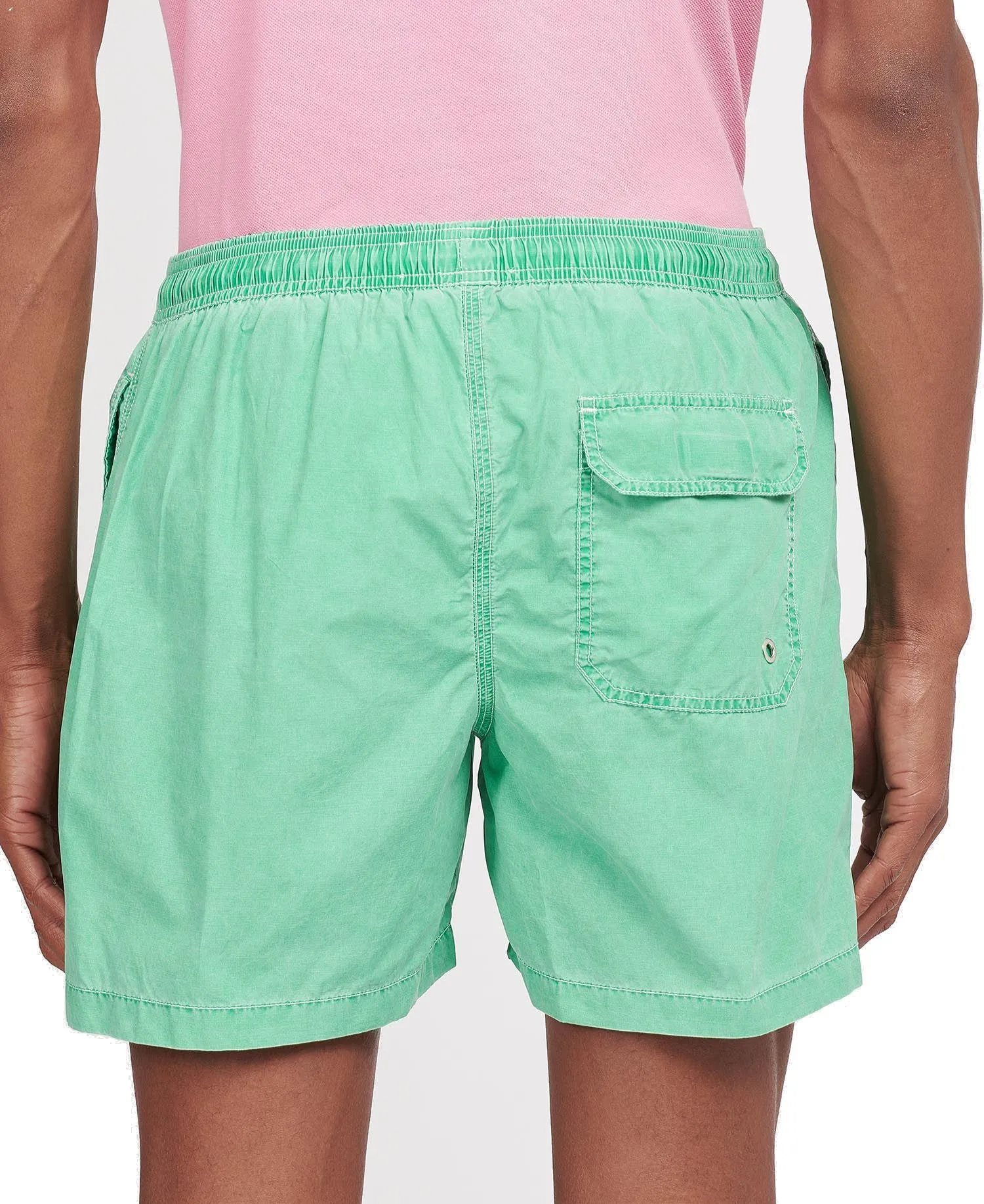 Barbour Logo Embroidered Drawstring Swimshorts