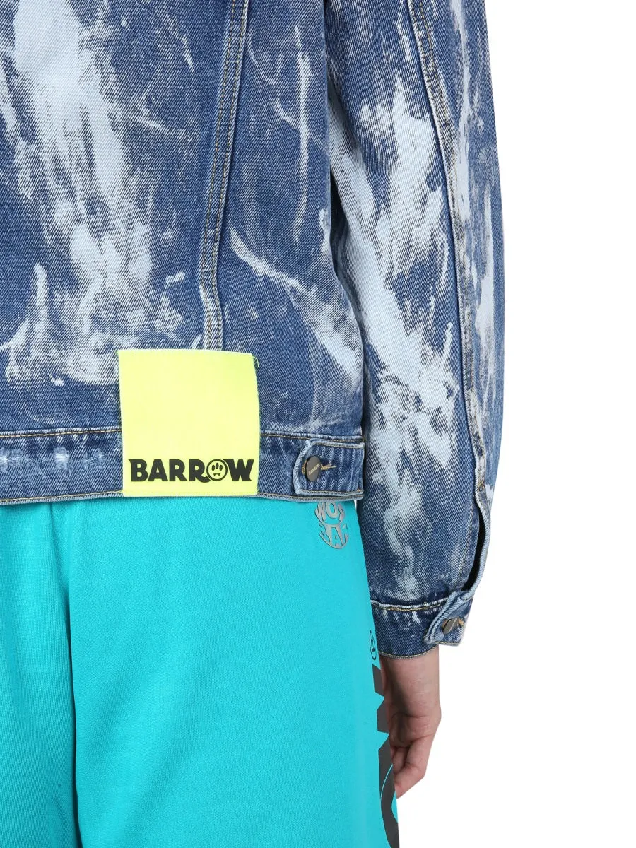 Barrow Washed Effect Denim Jacket