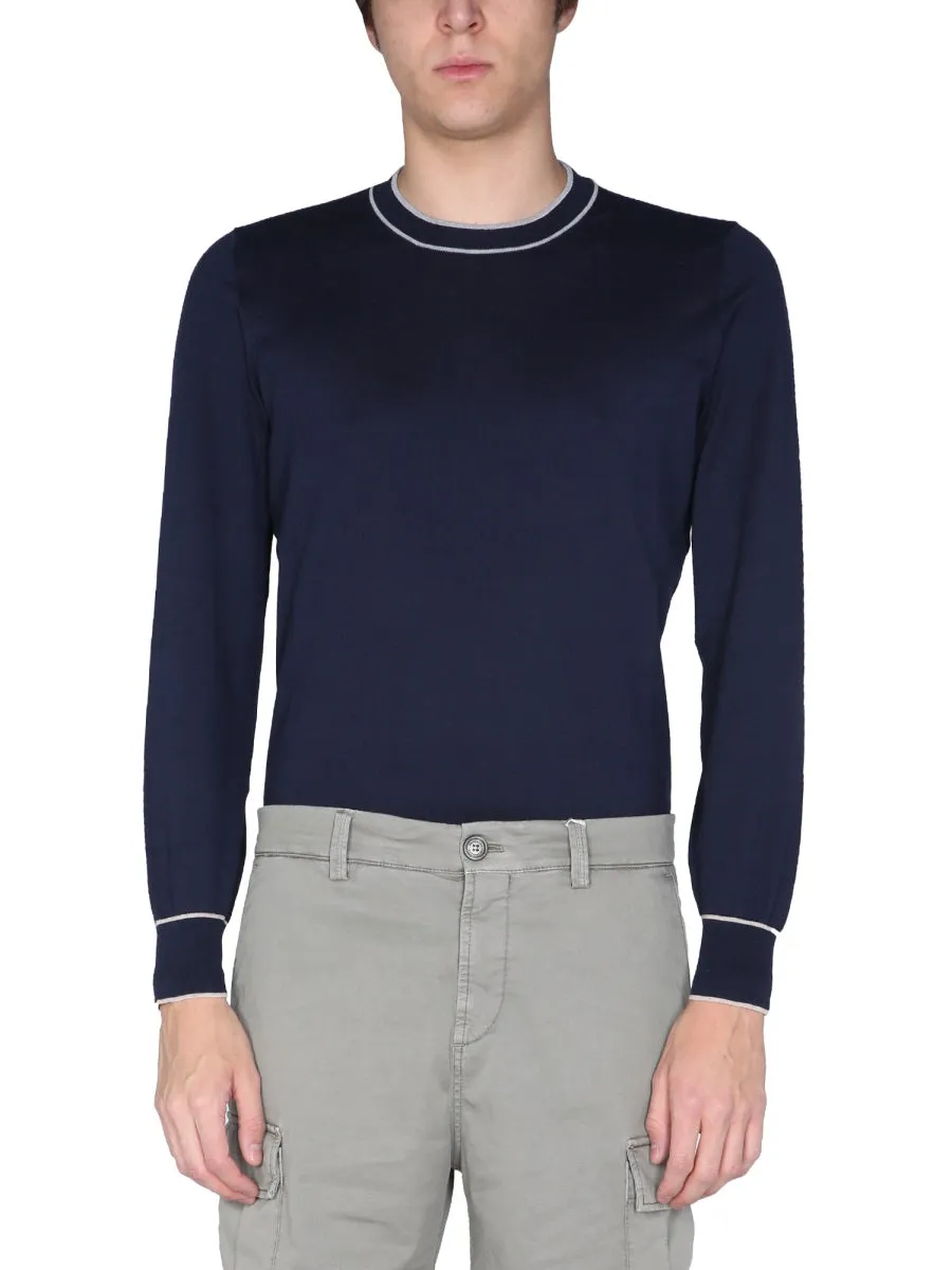 Brunello Cucinelli Crewneck Ribbed Hem Sweater