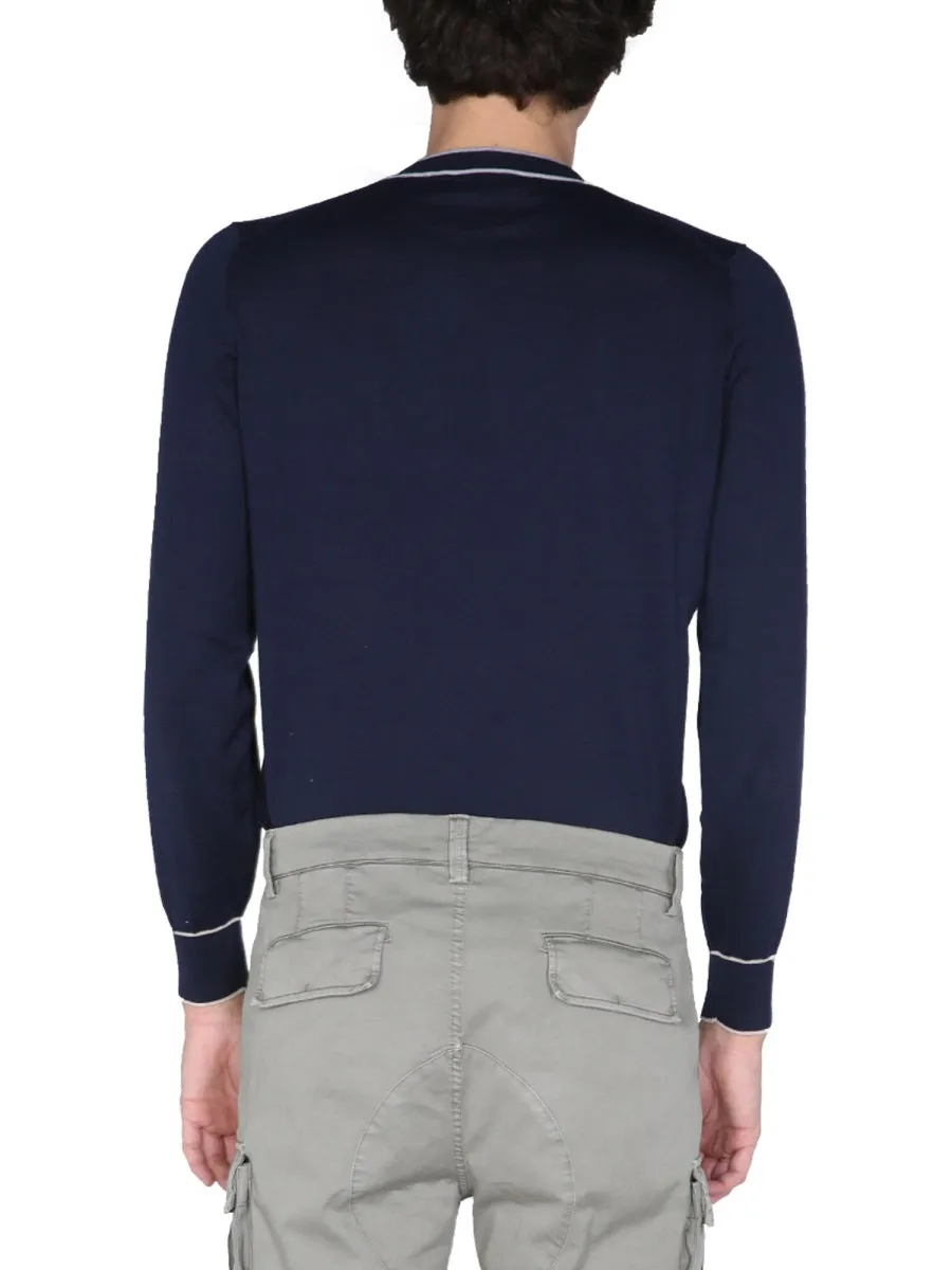 Brunello Cucinelli Crewneck Ribbed Hem Sweater