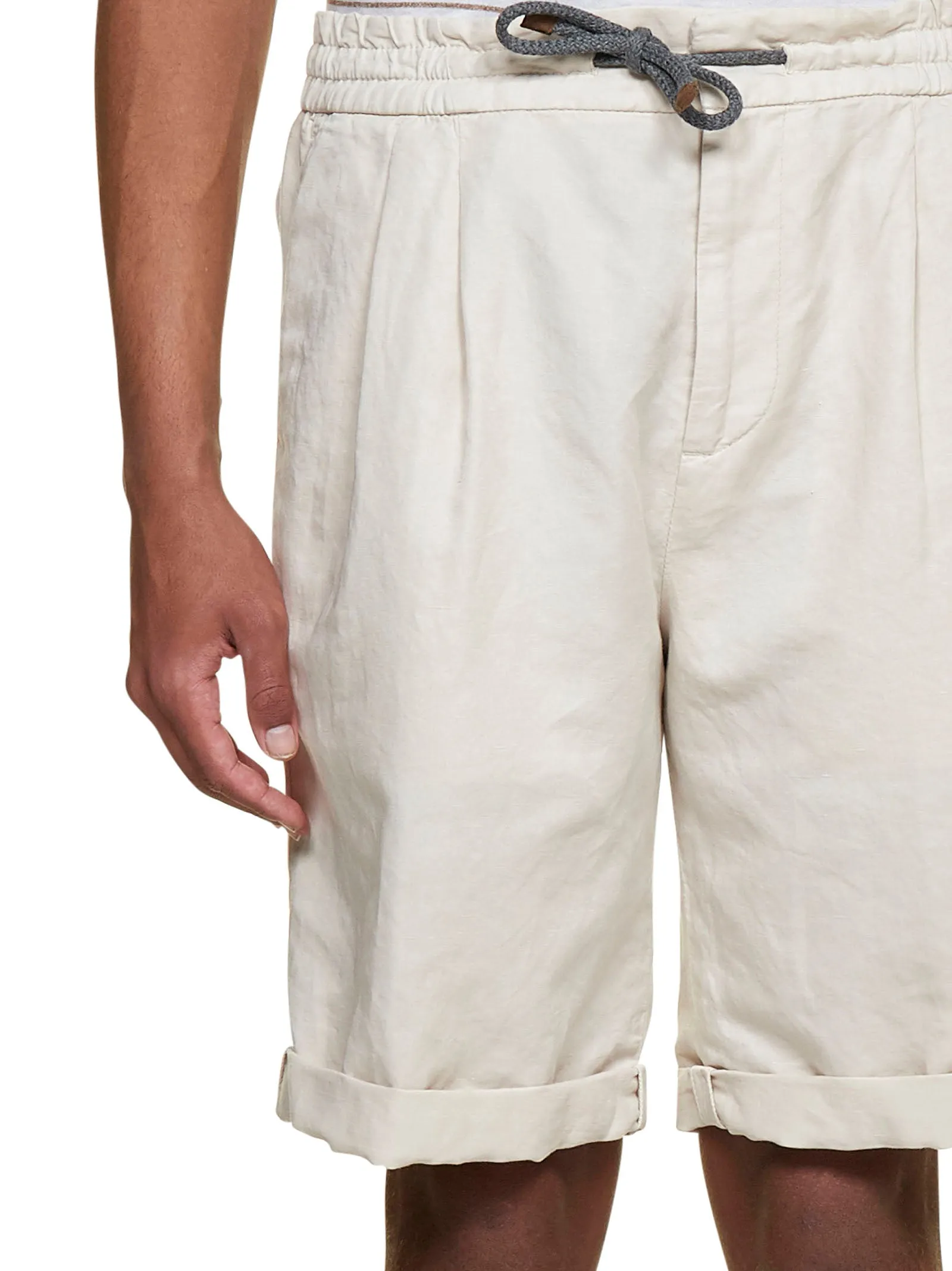 Brunello Cucinelli Drawstring Straight Cut Shorts