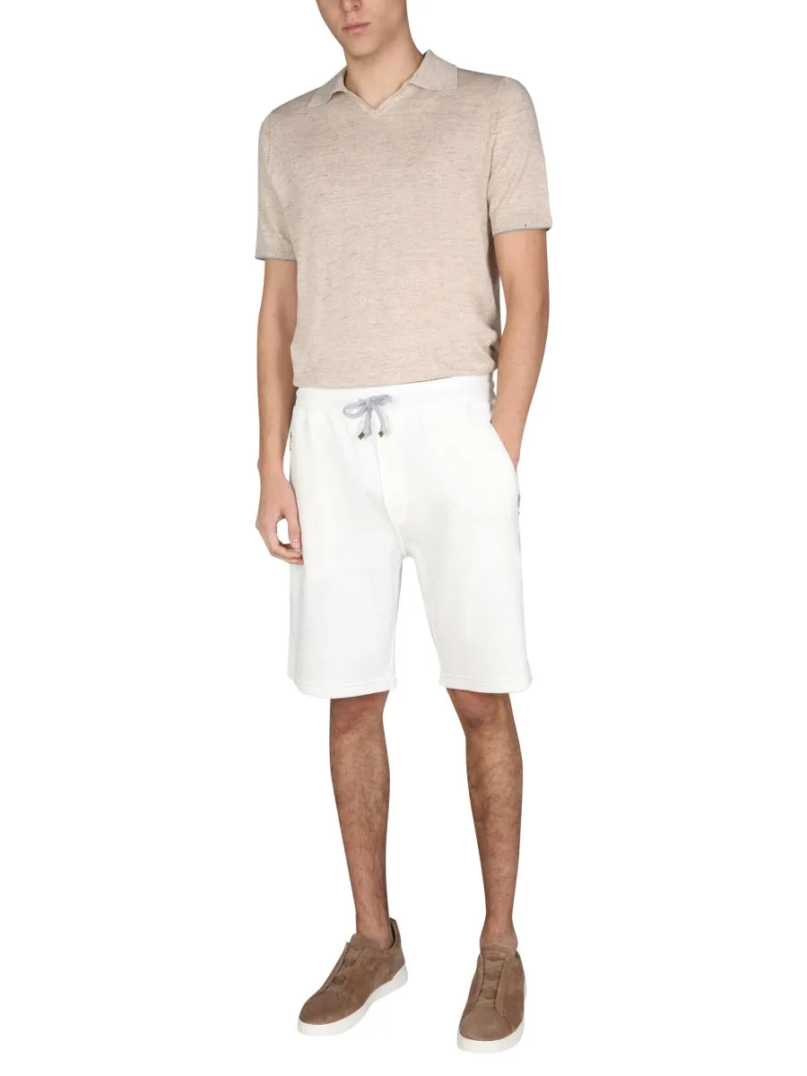 Brunello Cucinelli Knitted Short Sleeved Polo Shirt