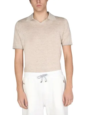 Brunello Cucinelli Knitted Short Sleeved Polo Shirt