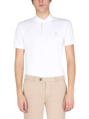 Brunello Cucinelli Logo Embroidered Short-Sleeved Polo Shirt