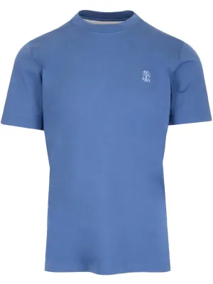 Brunello Cucinelli Logo Printed Crewneck T-Shirt