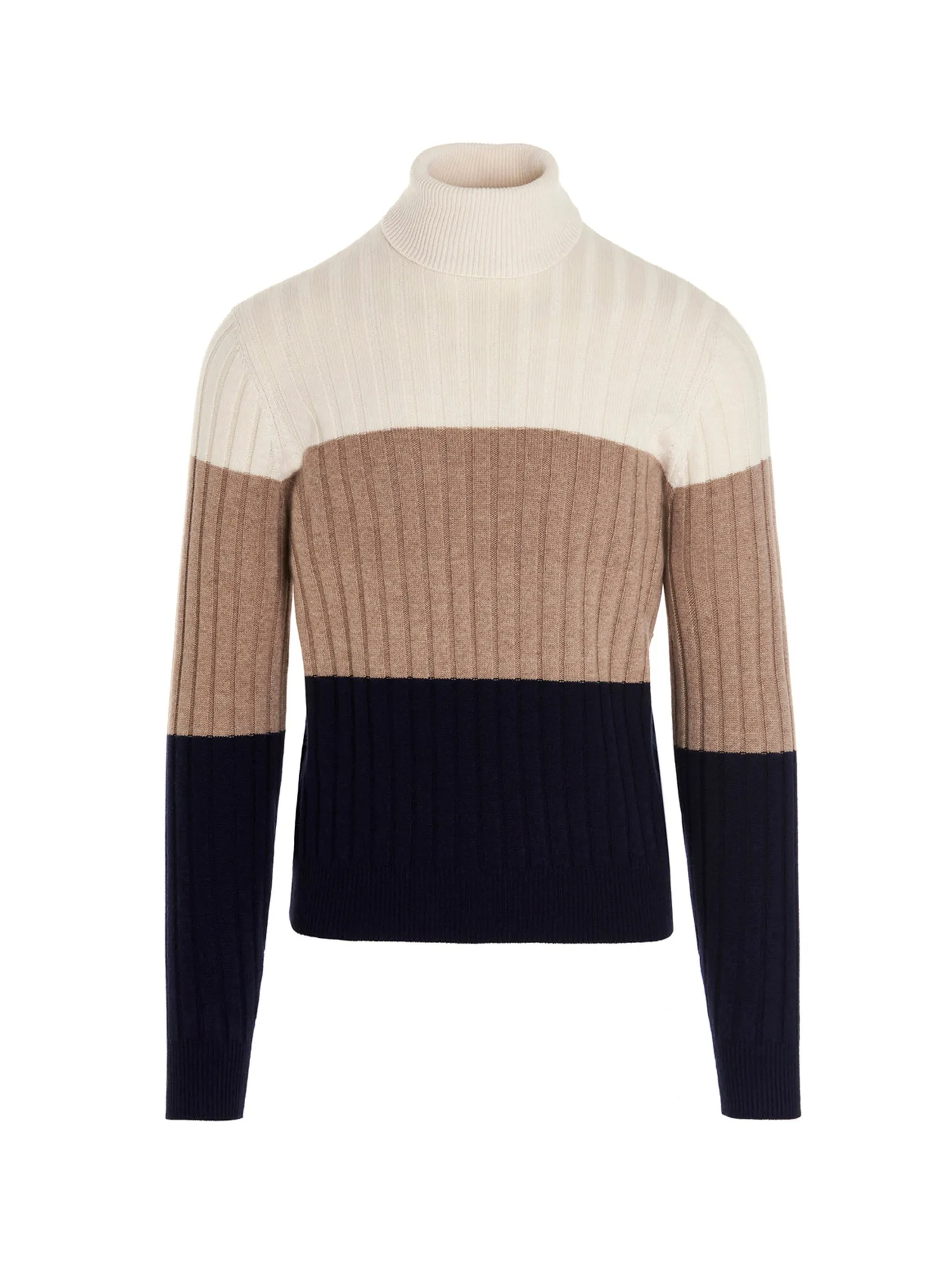 Brunello Cucinelli Ribbed High-Neck Sweater