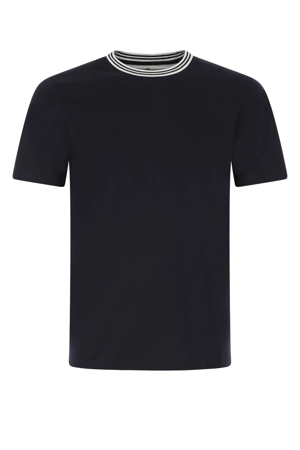 Brunello Cucinelli Stripe Trim Crewneck T-Shirt