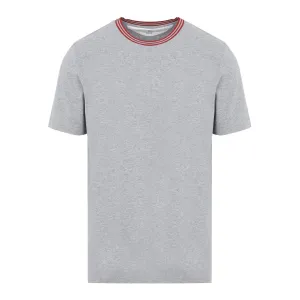 Brunello Cucinelli Stripe Trim Crewneck T-Shirt