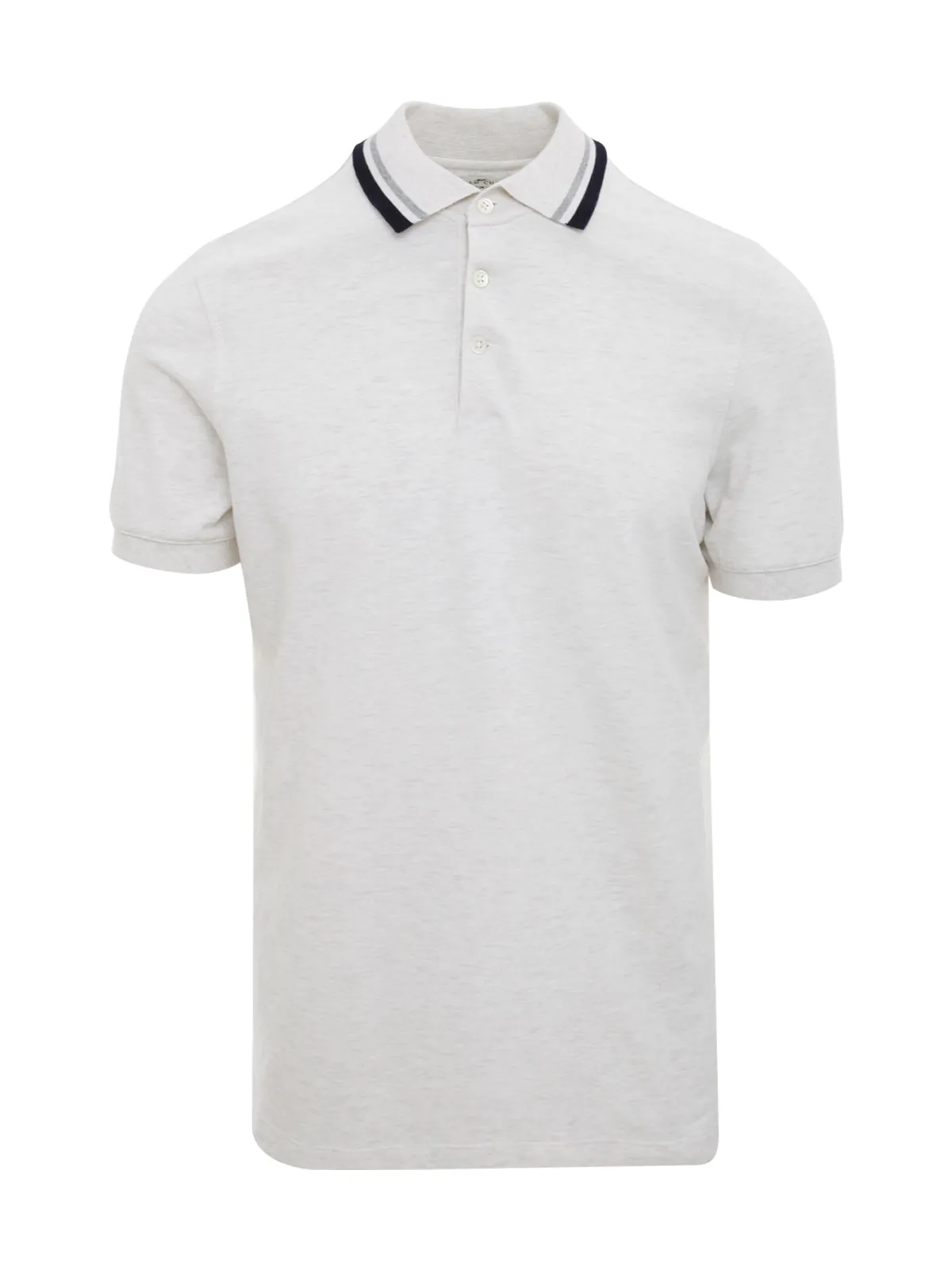 Brunello Cucinelli Striped Collar Polo Shirt