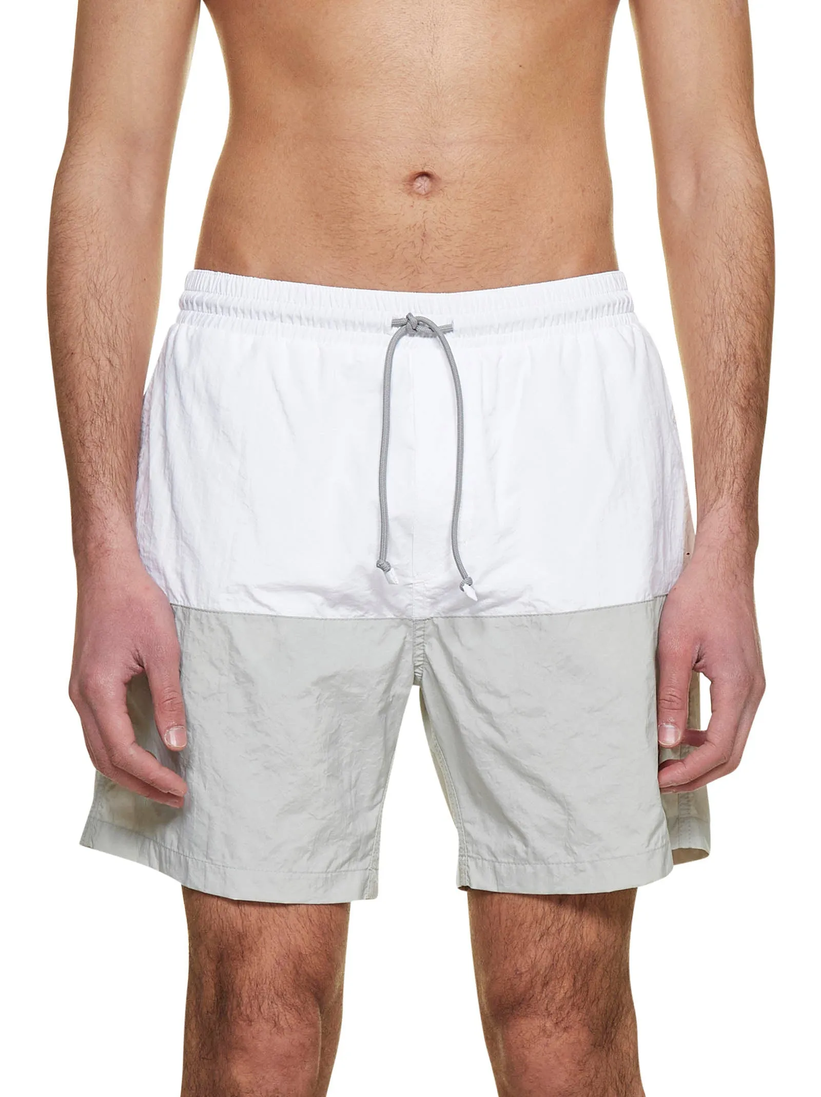 Brunello Cucinelli Two-Tone Logo Swim Trunks