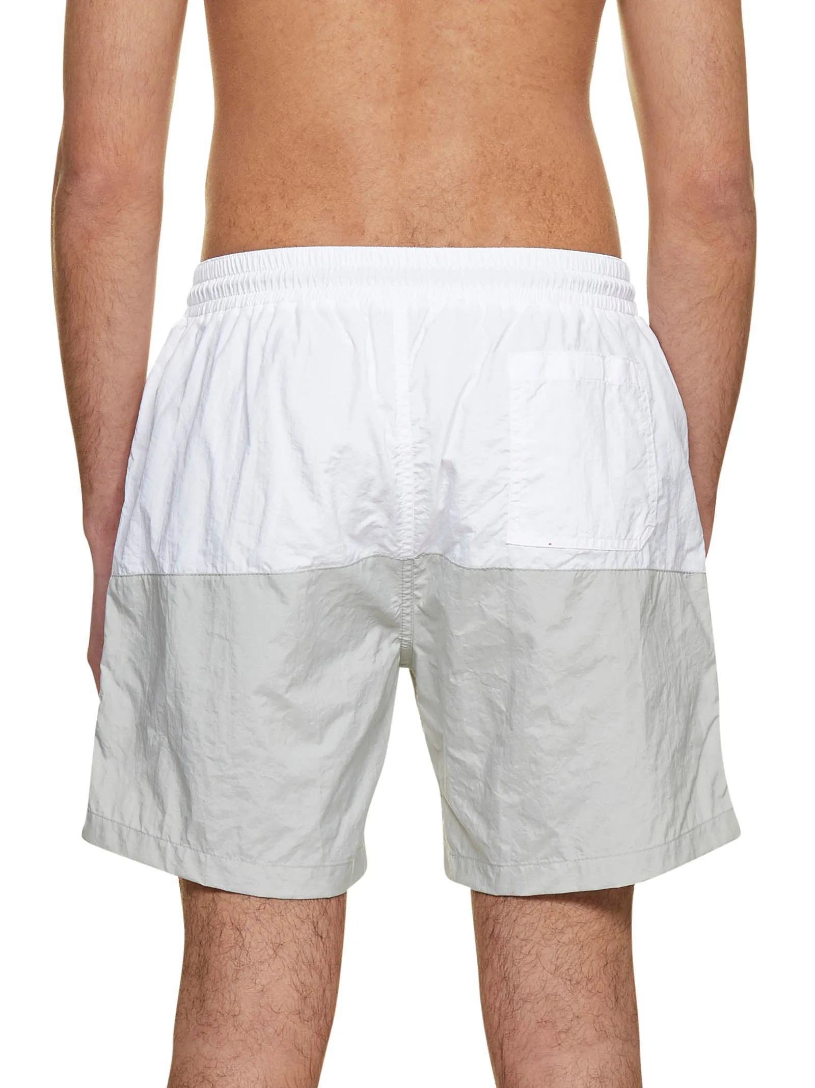 Brunello Cucinelli Two-Tone Logo Swim Trunks