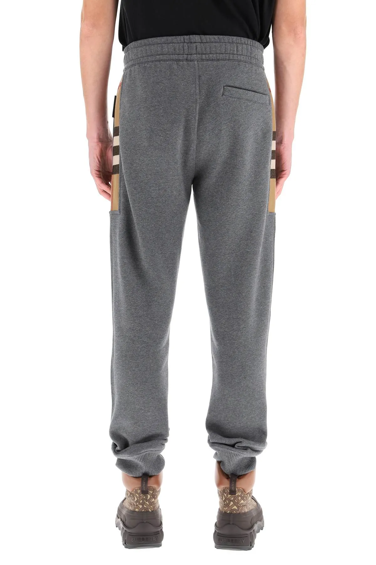 Burberry Check Panel Jogging Pants