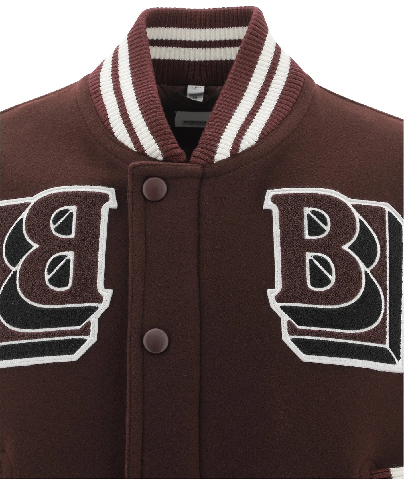 Burberry Logo Patch Varsity Jacket