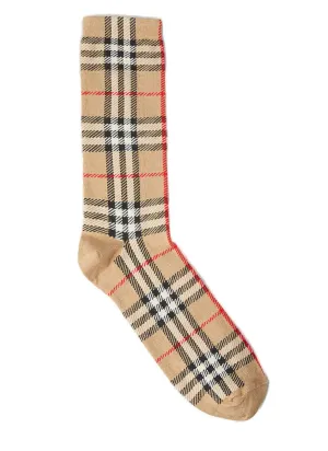 Burberry Vintage Check-Pattern Stretched Socks