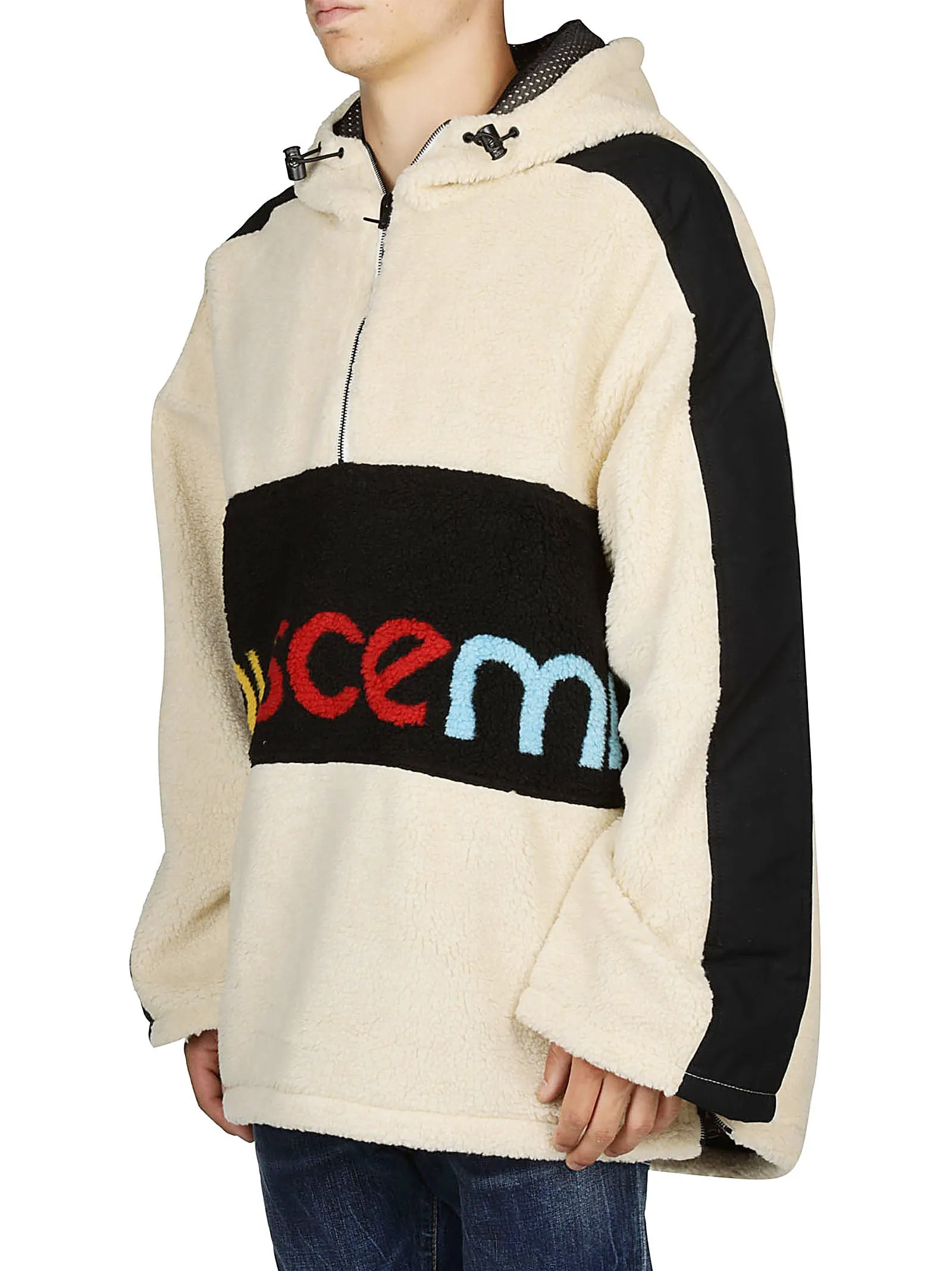 Buscemi Logo Panelled Half-Zip Sweater