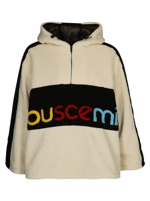 Buscemi Logo Panelled Half-Zip Sweater