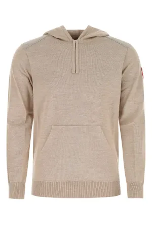 Canada Goose Logo Patch Knitted Hoodie
