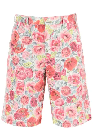 Comme des Garons Homme Plus Floral Patterned Bermuda Shorts