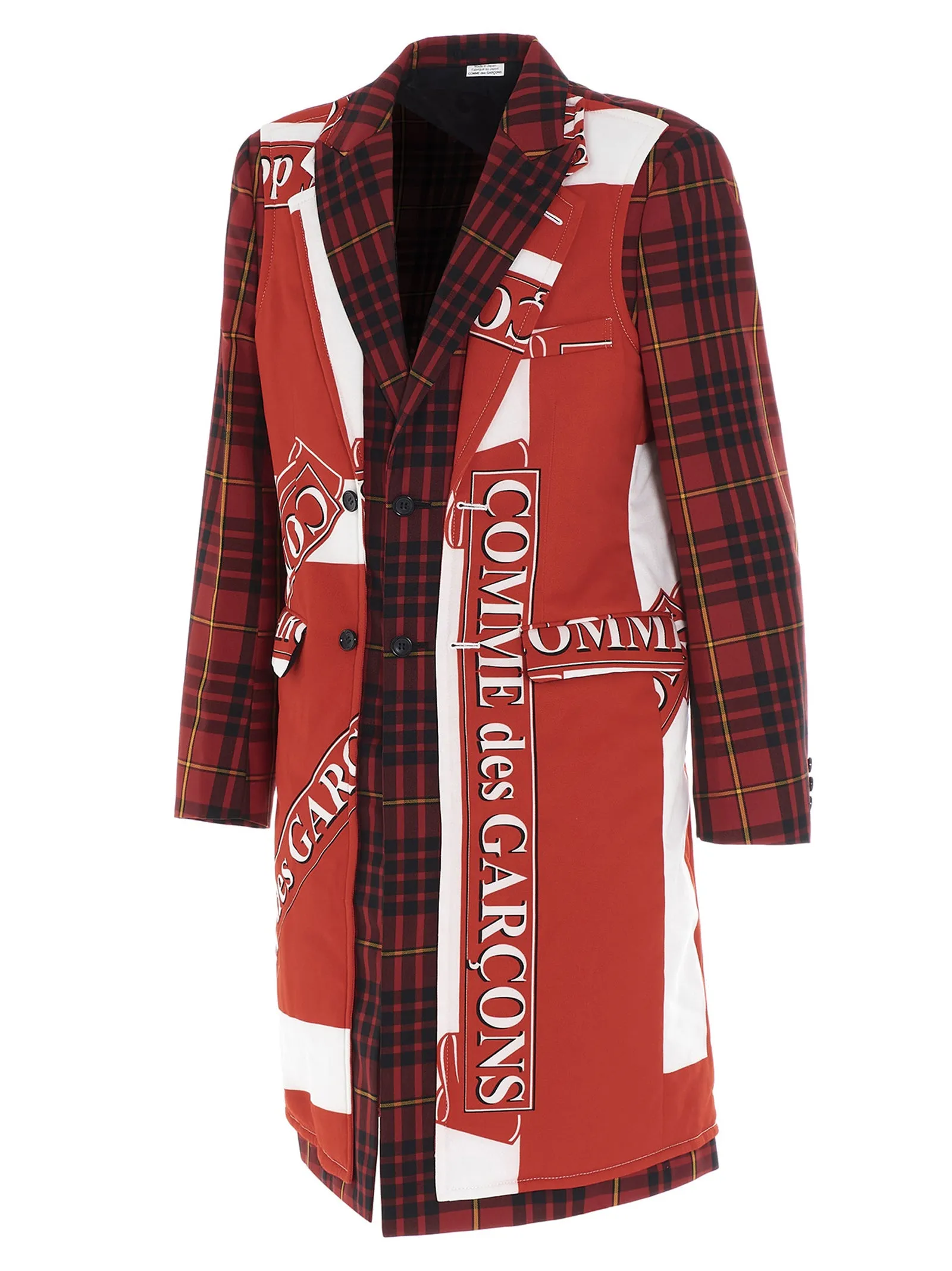 Comme des Garons Homme Plus Tartan Print Coat