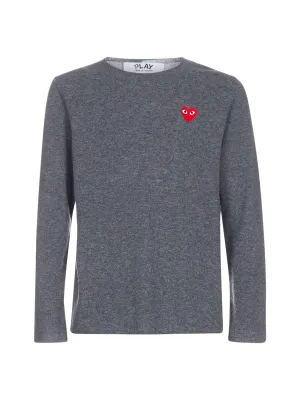 Comme Des Garons Play Heart Motif Sweater