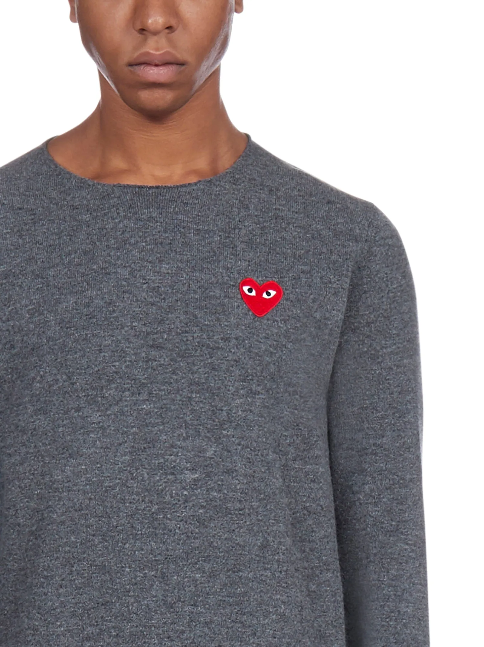 Comme Des Garons Play Heart Motif Sweater