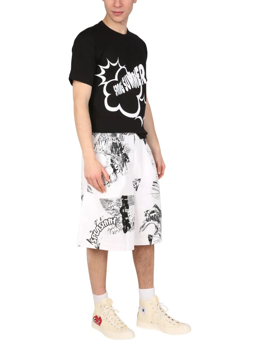 Comme des Garons Shirt Graphic Printed Crewneck T-Shirt