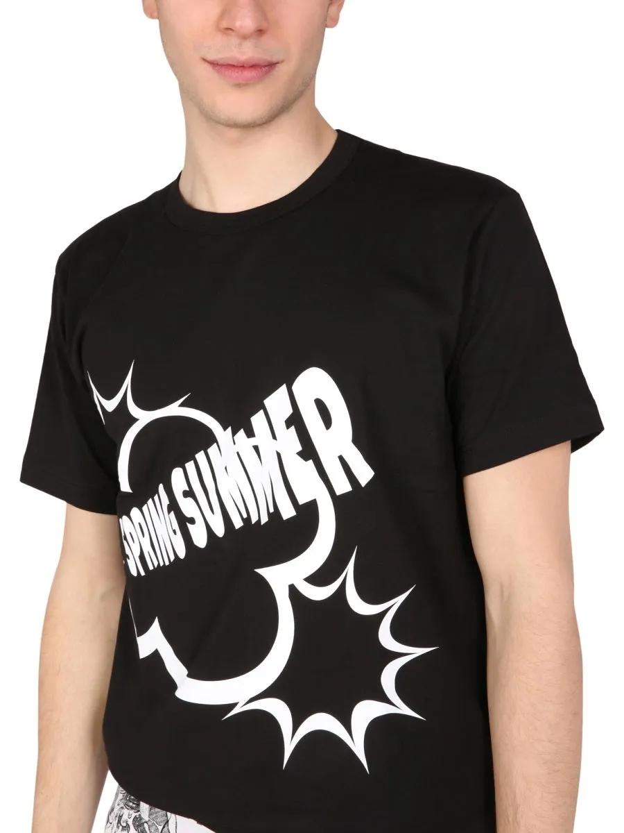 Comme des Garons Shirt Graphic Printed Crewneck T-Shirt