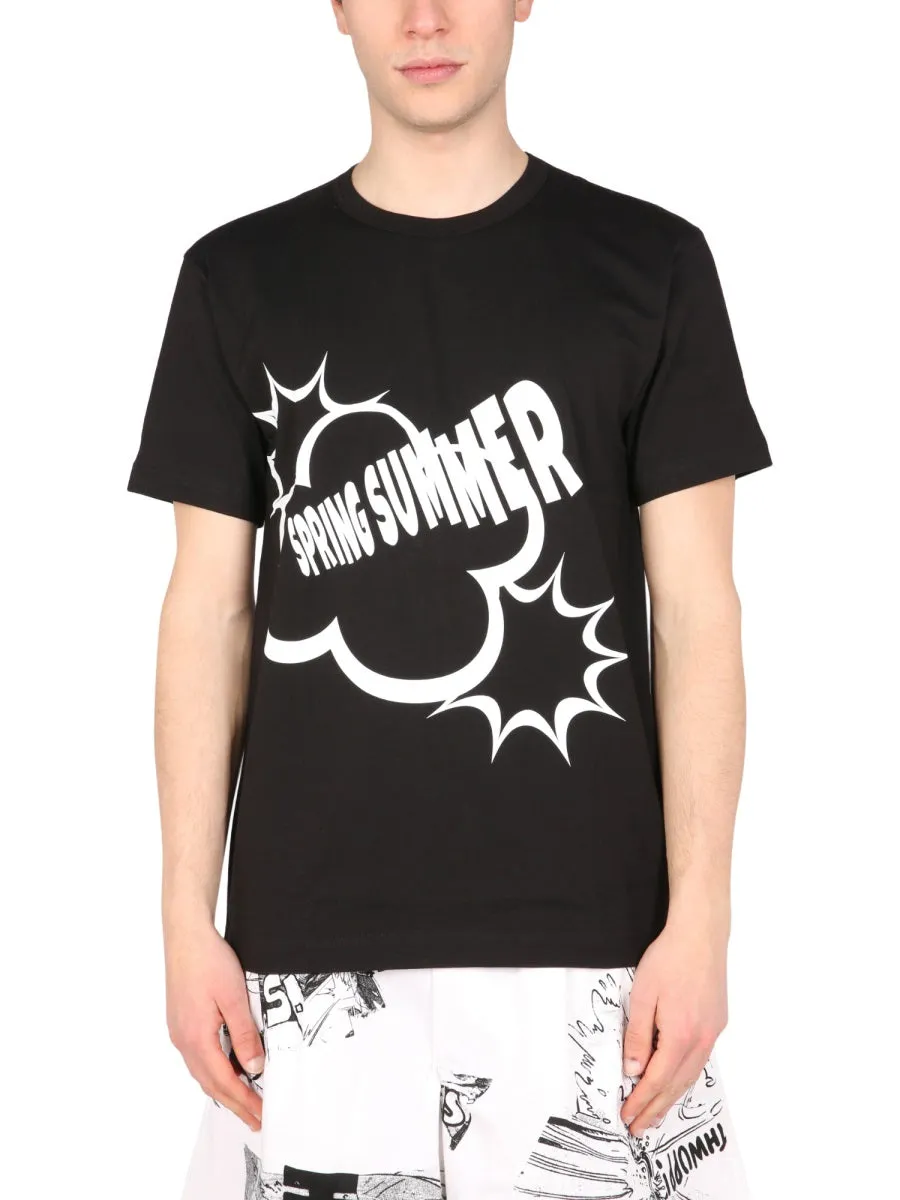 Comme des Garons Shirt Graphic Printed Crewneck T-Shirt