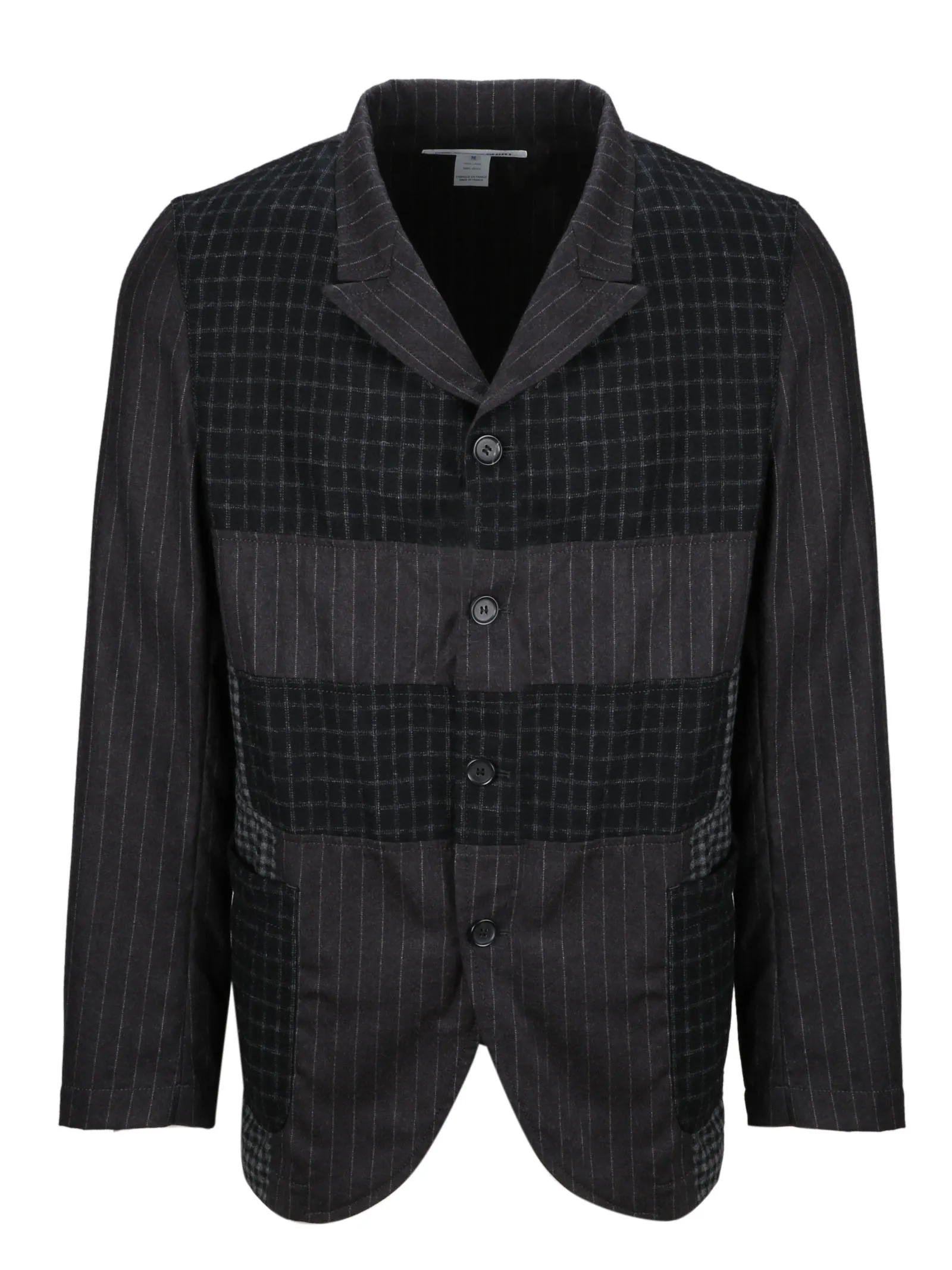Comme des Garons Shirt Patchwork Knitted Blazer