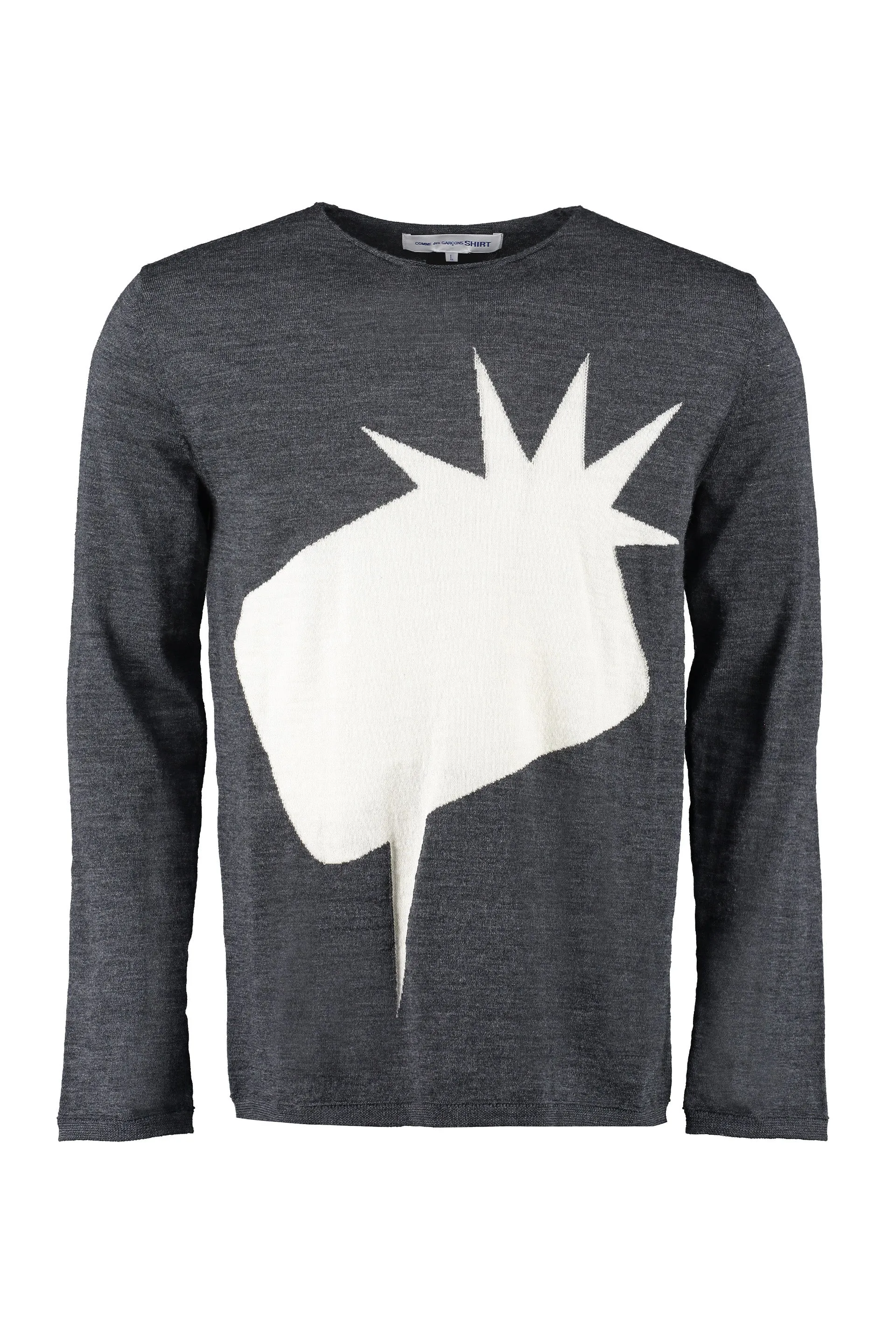 Comme des Garons Shirt X Christian Marclay Graphic Intarsia Knitted Sweater