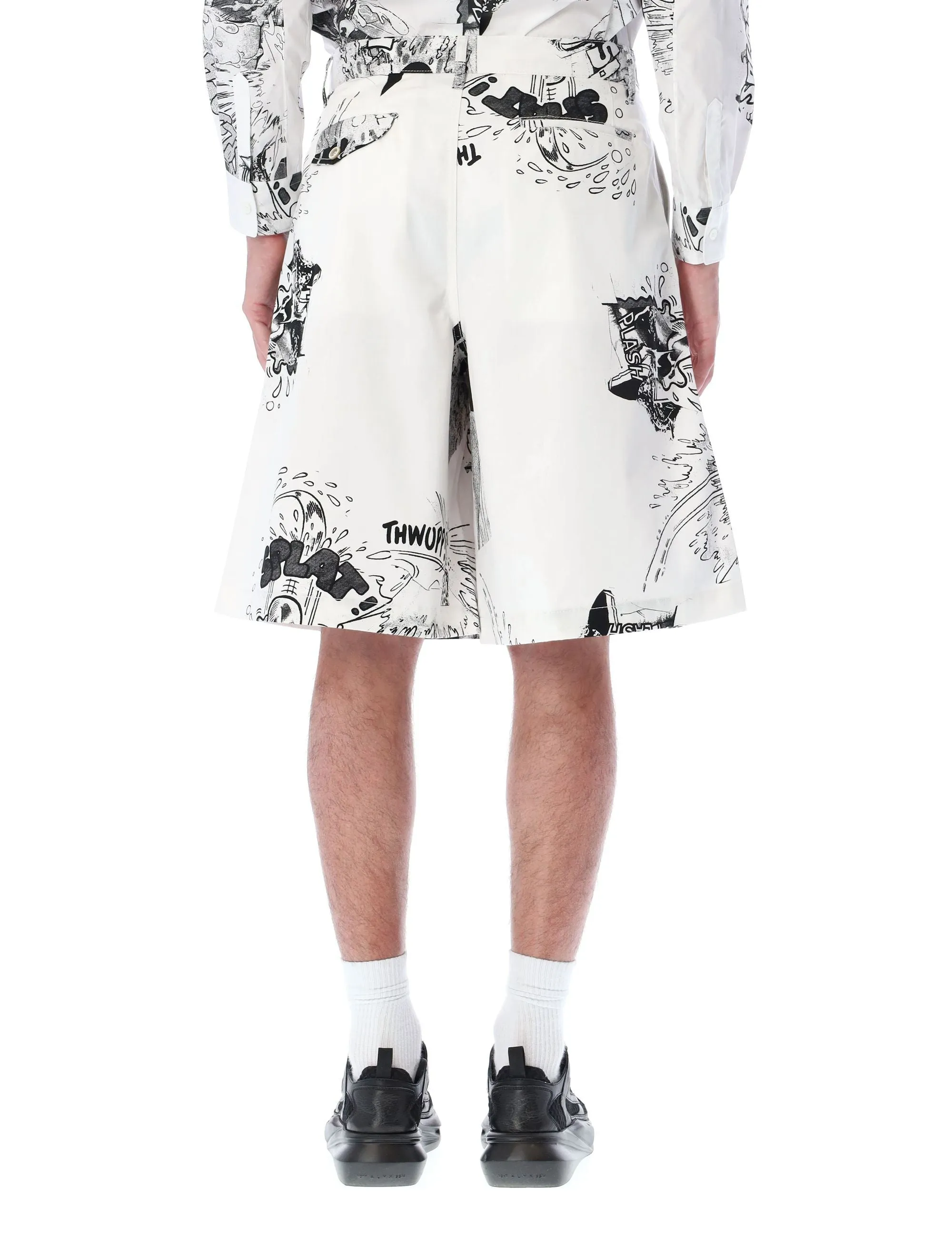 Comme des Garons Shirt X Christian Marclay Pleated Shorts