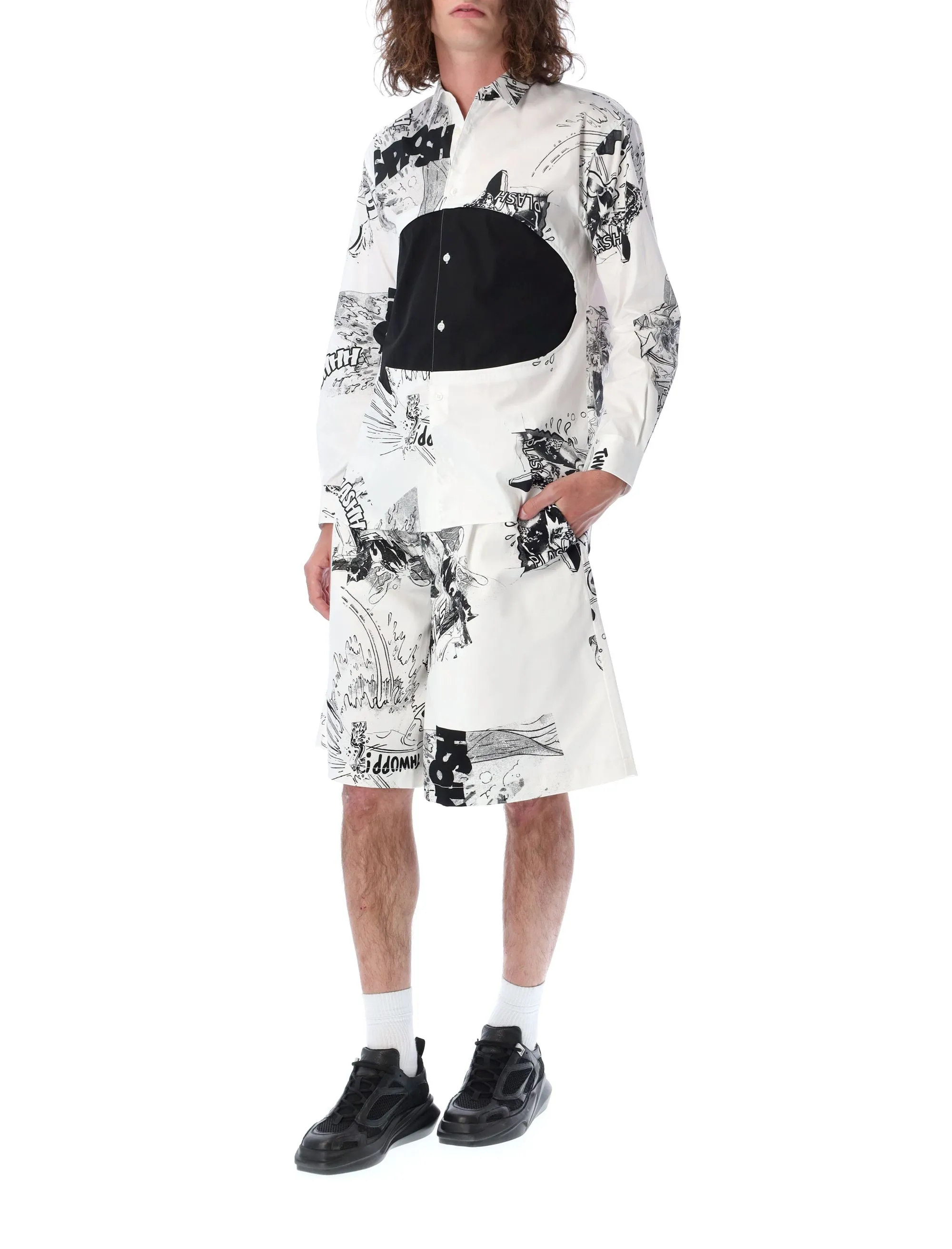 Comme des Garons Shirt X Christian Marclay Pleated Shorts