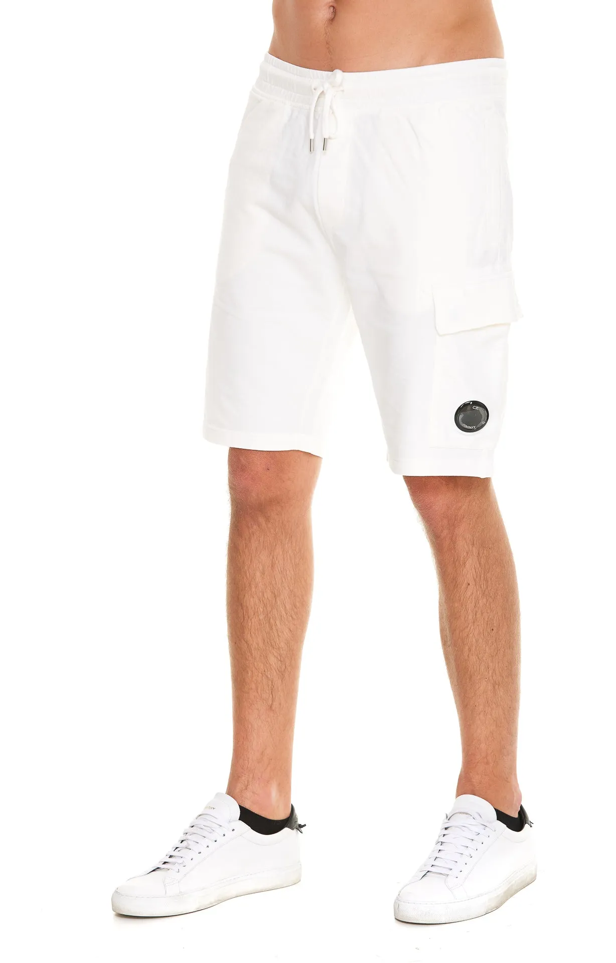 C.P. Company Logo Patch Drawstring Shorts