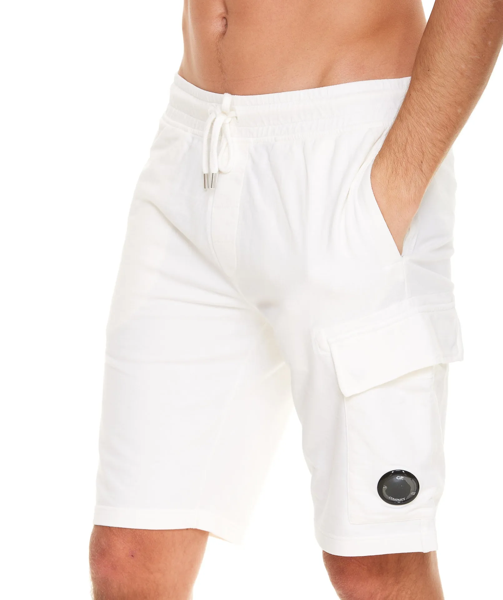 C.P. Company Logo Patch Drawstring Shorts