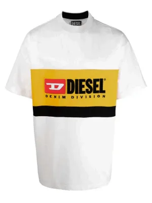 Diesel Logo Flocked Crewneck T-Shirt