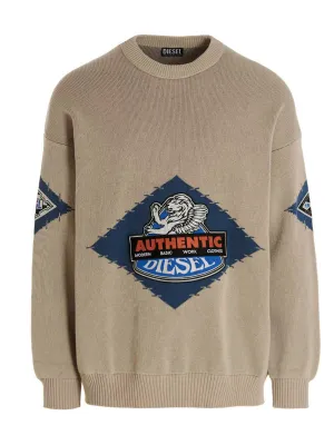 Diesel Logo Patch Crewneck Sweater