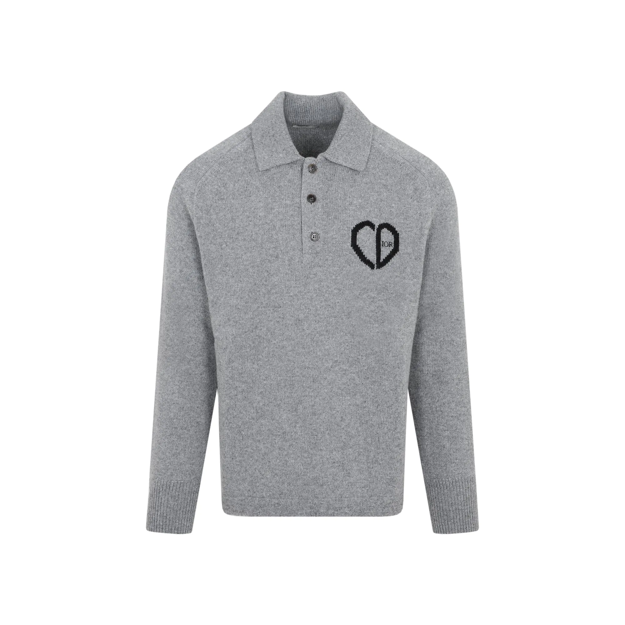 Dior Homme Logo Intarsia Polo Knitted Jumper
