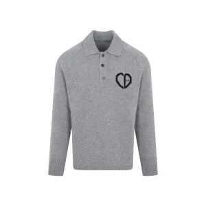 Dior Homme Logo Intarsia Polo Knitted Jumper