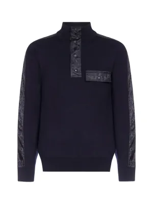 Dior Homme Oblique Insert High Collar Sweater