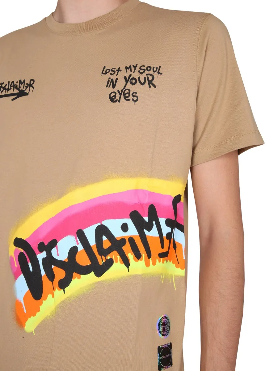 Disclaimer Printed Crewneck T-Shirt
