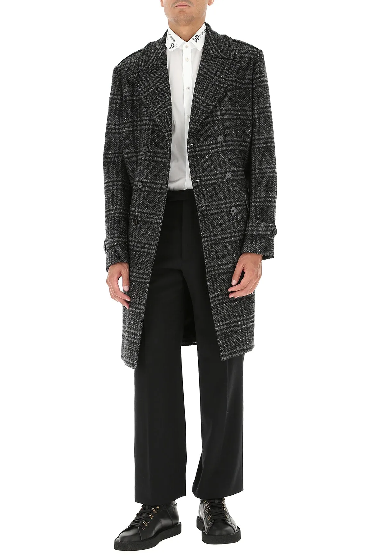 Dolce & Gabbana Double-Breasted Checked Coat
