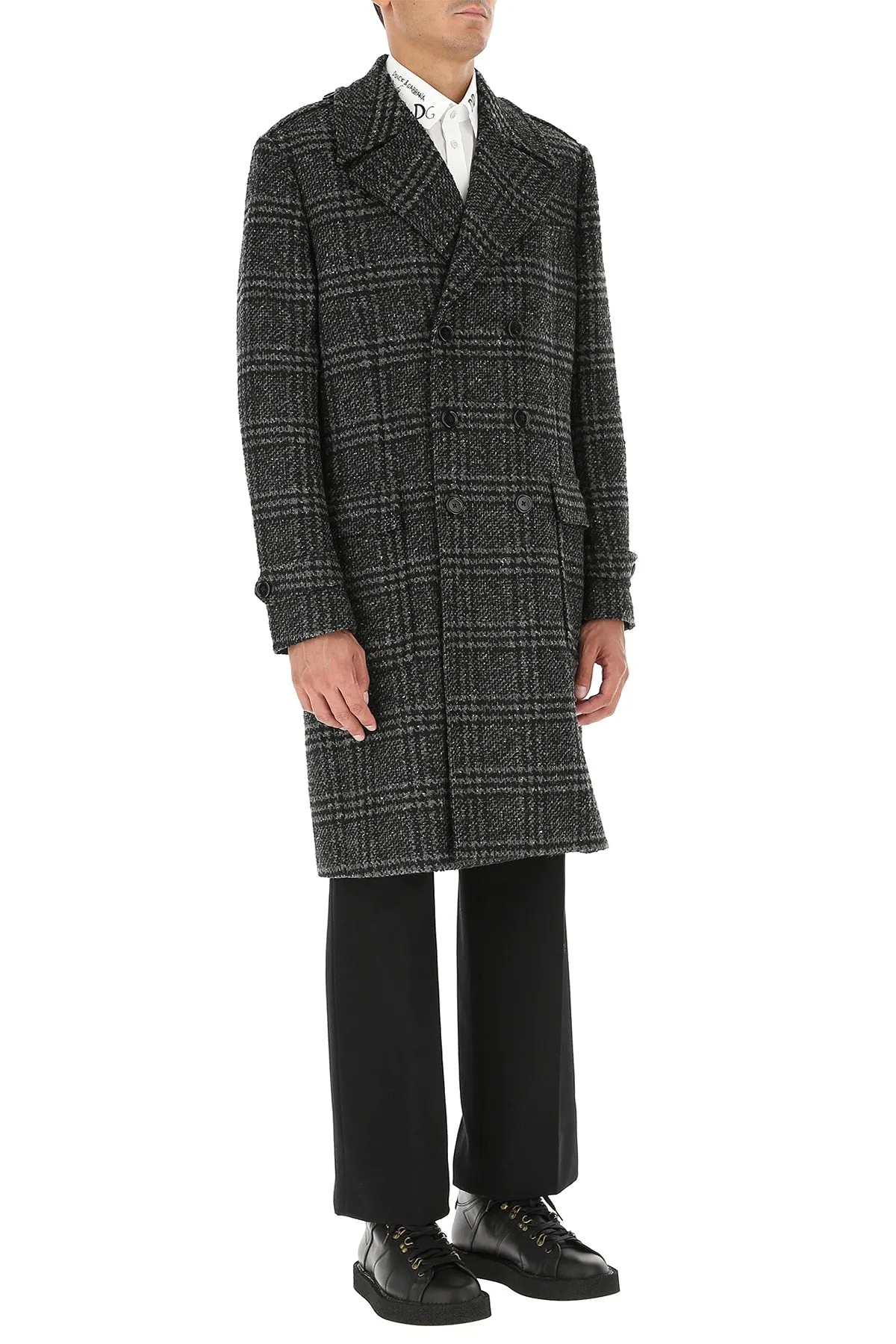 Dolce & Gabbana Double-Breasted Checked Coat