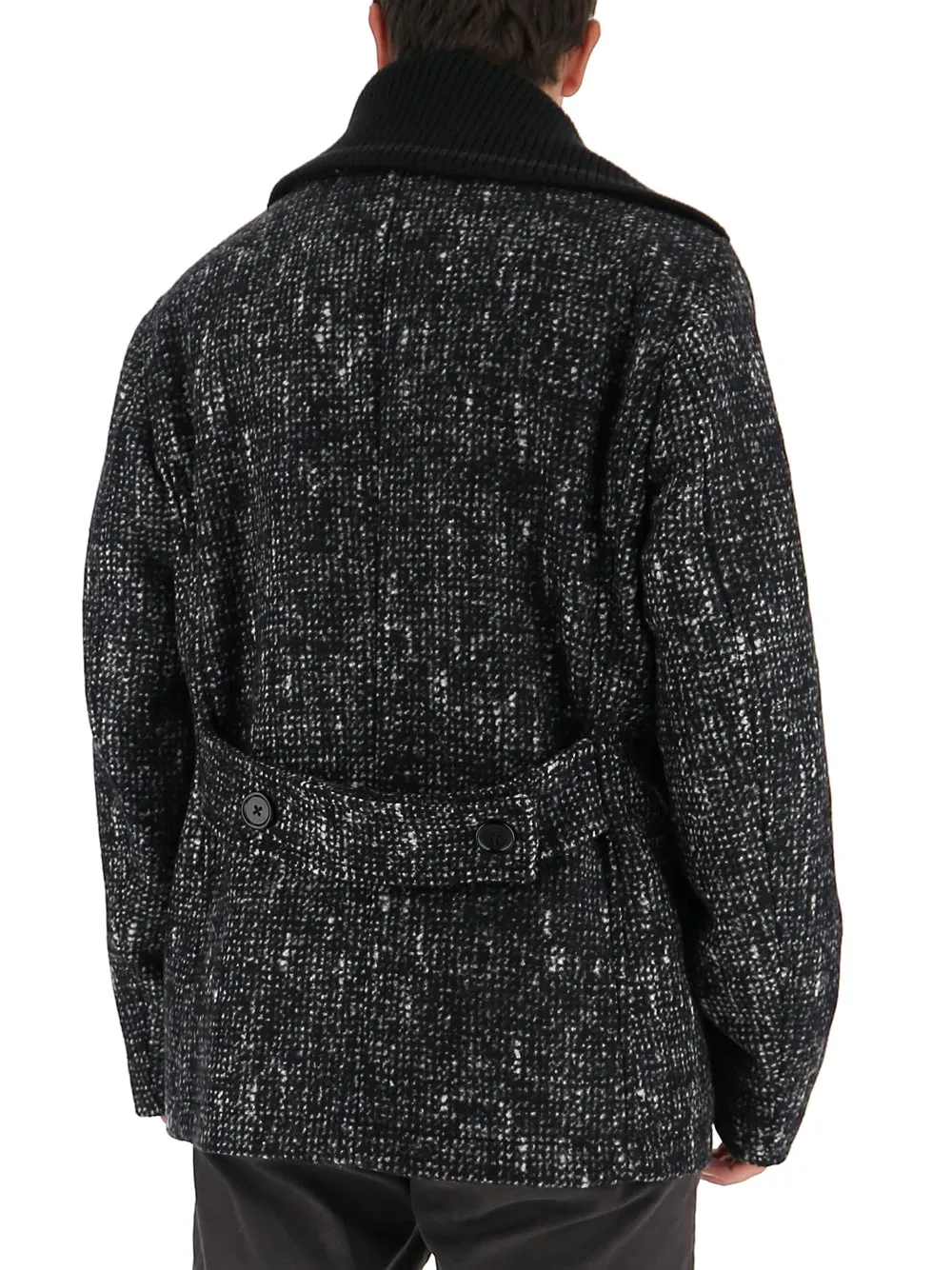 Dolce & Gabbana Double Breasted Tweed Coat