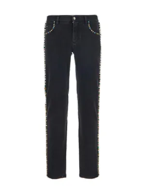 Dolce & Gabbana Embellished Straight Leg Jeans
