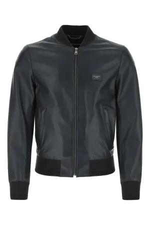 Dolce & Gabbana Leather Bomber Jacket