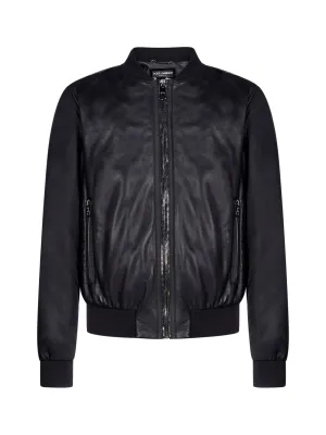 Dolce & Gabbana Leather Bomber Jacket