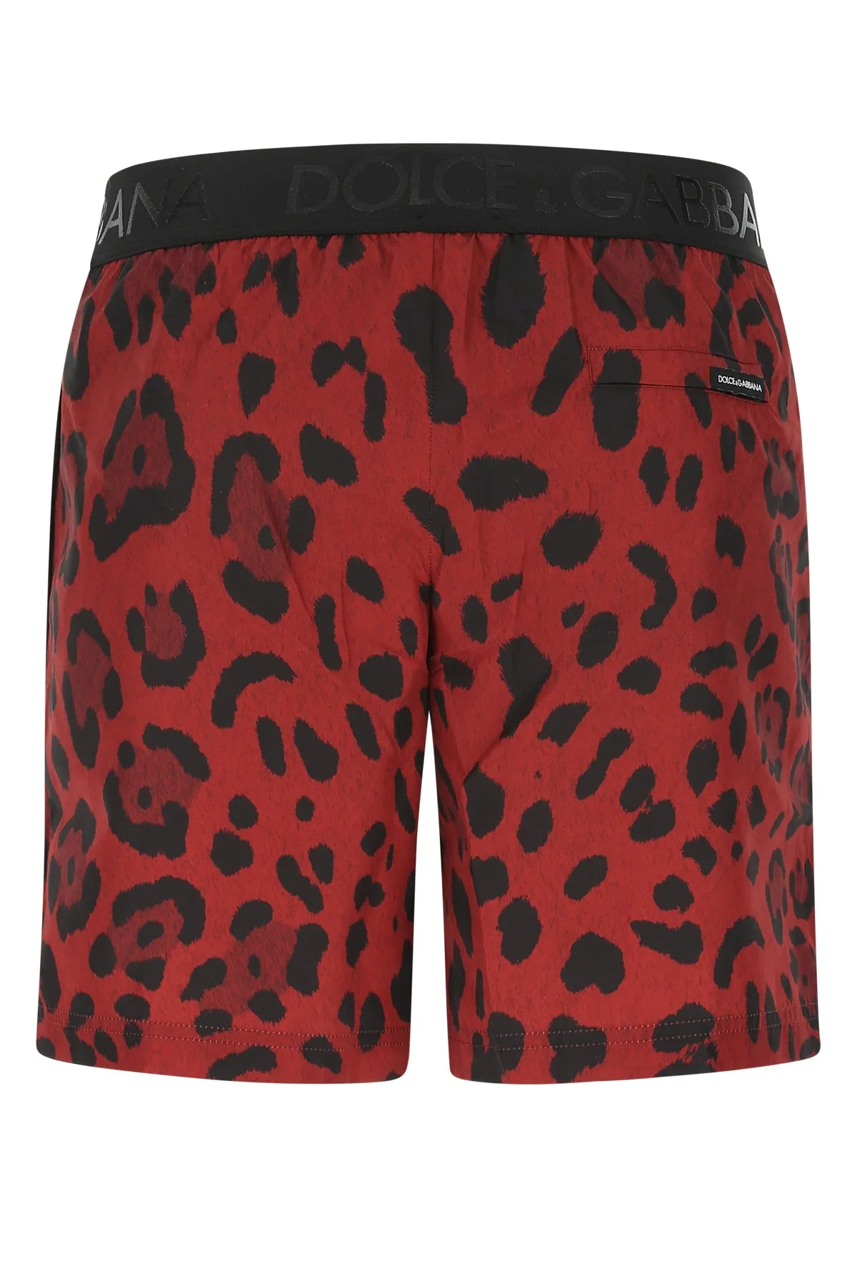 Dolce & Gabbana Leopard Printed Mid-Length Swim Trunks
