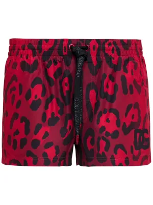 Dolce & Gabbana Leopard Printed Swim Shorts
